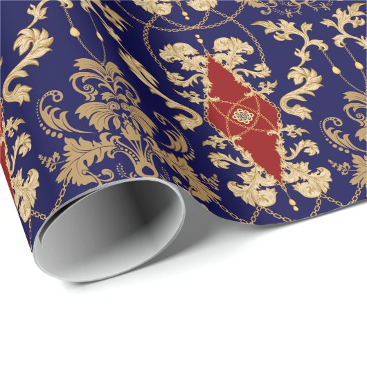 梨のエレガント果実:ヴィンテージシームレス ラッピングペーパー (ロールコーナー)