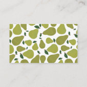 梨のカップル赤ちゃんシャワーおむつラッフル エンクロージャーカード (裏面)