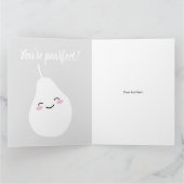 梨のグリーテおもしろいィングカード カード (内部)