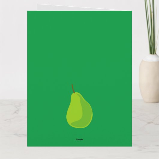 梨のグリーテおもしろいィングカード カード (裏面)