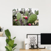 梨のサボテンのクローズアップ ポスター (ホームオフィス)