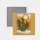 梨のステンドガフェイクラス マグネット (正面/裏面)