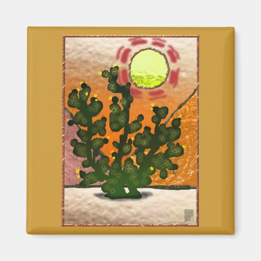 梨のステンドガフェイクラス マグネット (正面)