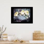 梨のピリッとした開花インクエフェクト ポスター (キッチン)