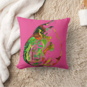 梨のフルーツポップ・アートのアート水のカラーアートイラストレーション クッション (ブランケット)