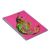 梨のフルーツポップ・アートのアート水の色イラストレーション ノートブック (右側)