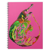 梨のフルーツポップ・アートのアート水の色イラストレーション ノートブック (正面)