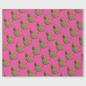 梨のフルーツポップ・アートのアート水の色イラストレーション ラッピングペーパー (フラット)