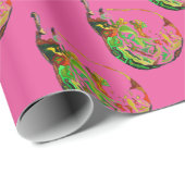 梨のフルーツポップ・アートのアート水の色イラストレーション ラッピングペーパー (ロールコーナー)