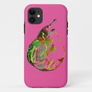 梨のフルーツポップ・アートのアート水の色イラストレーション iPhone 11 ケース