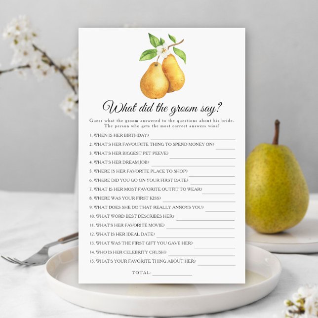 梨のブライダルシャワー新郎は何と言った (クリエイターアップロード済み)