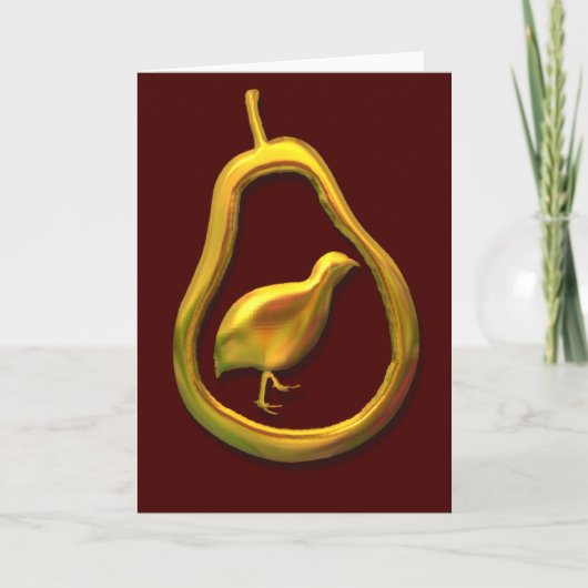 梨のホリデーカードにクリスマスパラトリッジ シーズンカード (正面)