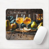 梨のワインおもしろいドリンク マウスパッド (マウス)