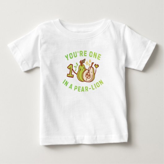 梨の上でライオンのあなたは一人 ベビーTシャツ (正面)