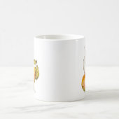 梨の上の愛らしいネズミ コーヒーマグカップ (中央)
