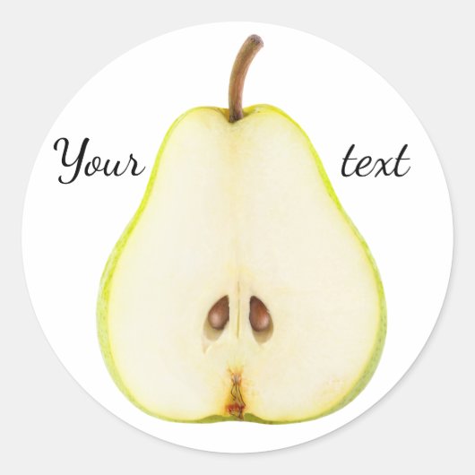 梨の半分 ラウンドシール (正面)