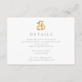 梨の囲エレガントい結婚カード エンクロージャーカード (正面)