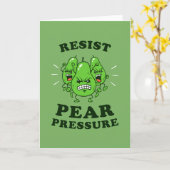 梨の圧力に抵抗する カード (黄色い花)