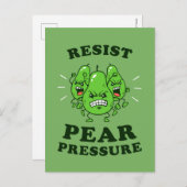 梨の圧力に抵抗する ポストカード (正面/裏面)