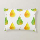 梨の実の継ぎ目のない模様 アクセントクッション (裏面)
