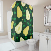 梨の実の継ぎ目のない模様 シャワーカーテン (インサイチュ)