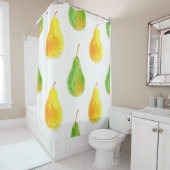 梨の実の継ぎ目のない模様 シャワーカーテン (インサイチュ)