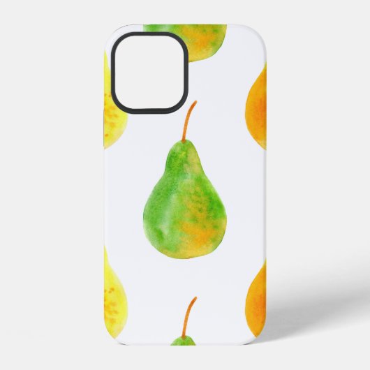 梨の実の継ぎ目のない模様 iPhoneケース (裏面)