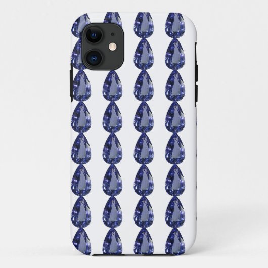梨の形サファイアブルー Case-Mate iPhoneケース (裏面)