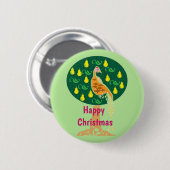梨の木に飾ったクリスマスパラトリッジ 缶バッジ (正面&裏面)