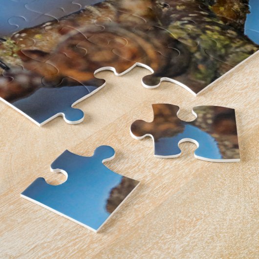 梨の木に黒いキャップの《鳥》アメリカゴガラ ジグソーパズル (側面)