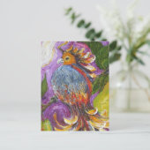 梨の木のはがきに入った飾り ポストカード (スタンド正面)