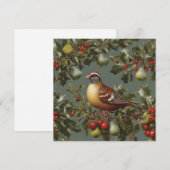 梨の木のキジバト シーズンカード (正面/裏面)