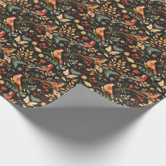 梨の木のクリスマスの飾り ラッピングペーパー (角)