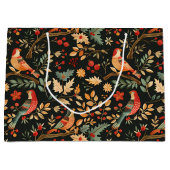 梨の木のクリスマスの飾り ラージペーパーバッグ (正面)