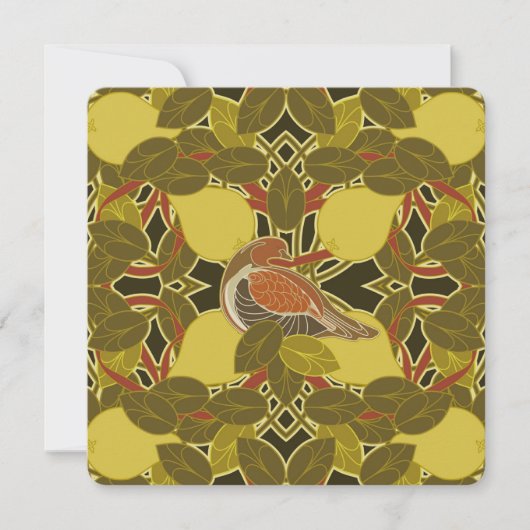 梨の木のクリスマスグリーティングカードのパラッジ シーズンカード (正面)