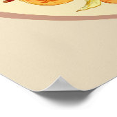 梨の木のクリスマスソング引用文のパトリッジ ポスター (角)