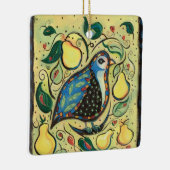 梨の木のクリスマス装飾品のオオウズラ セラミックオーナメント (右)