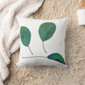 梨の木のグリーンリーフテクスチャクッション装飾用クッション クッション (ブランケット)