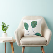 梨の木のグリーンリーフテクスチャクッション装飾用クッション クッション (椅子)