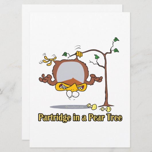 梨の木のパラッジ1日目のクリスマス シーズンカード (正面/裏面)