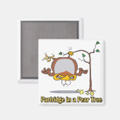 梨の木のパラッジ1日目のクリスマス マグネット (正面/裏面)