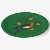 梨の木の切り抜きステンシルレトロ1 ペーパープレート (アングル)