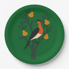 梨の木の切り抜きステンシルレトロ1 ペーパープレート