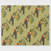 梨の木の切り抜きステンシルレトロ2 ラッピングペーパー (フラット)