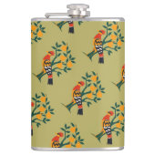 梨の木の切り抜きステンシルレトロ4 フラスク (正面)