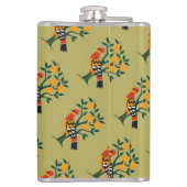 梨の木の切り抜きステンシルレトロ4 フラスク (裏面)