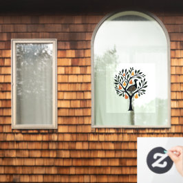 梨の木の切り抜きステンシルレトロ5 ウィンドウサイン