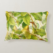 梨の木の枝と梨のパターン アクセントクッション (裏面)