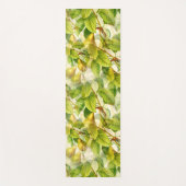 梨の木の枝と梨のパターン ヨガマット (正面)