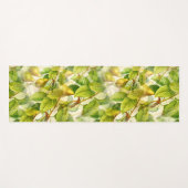 梨の木の枝と梨のパターン ヨガマット (正面(横))